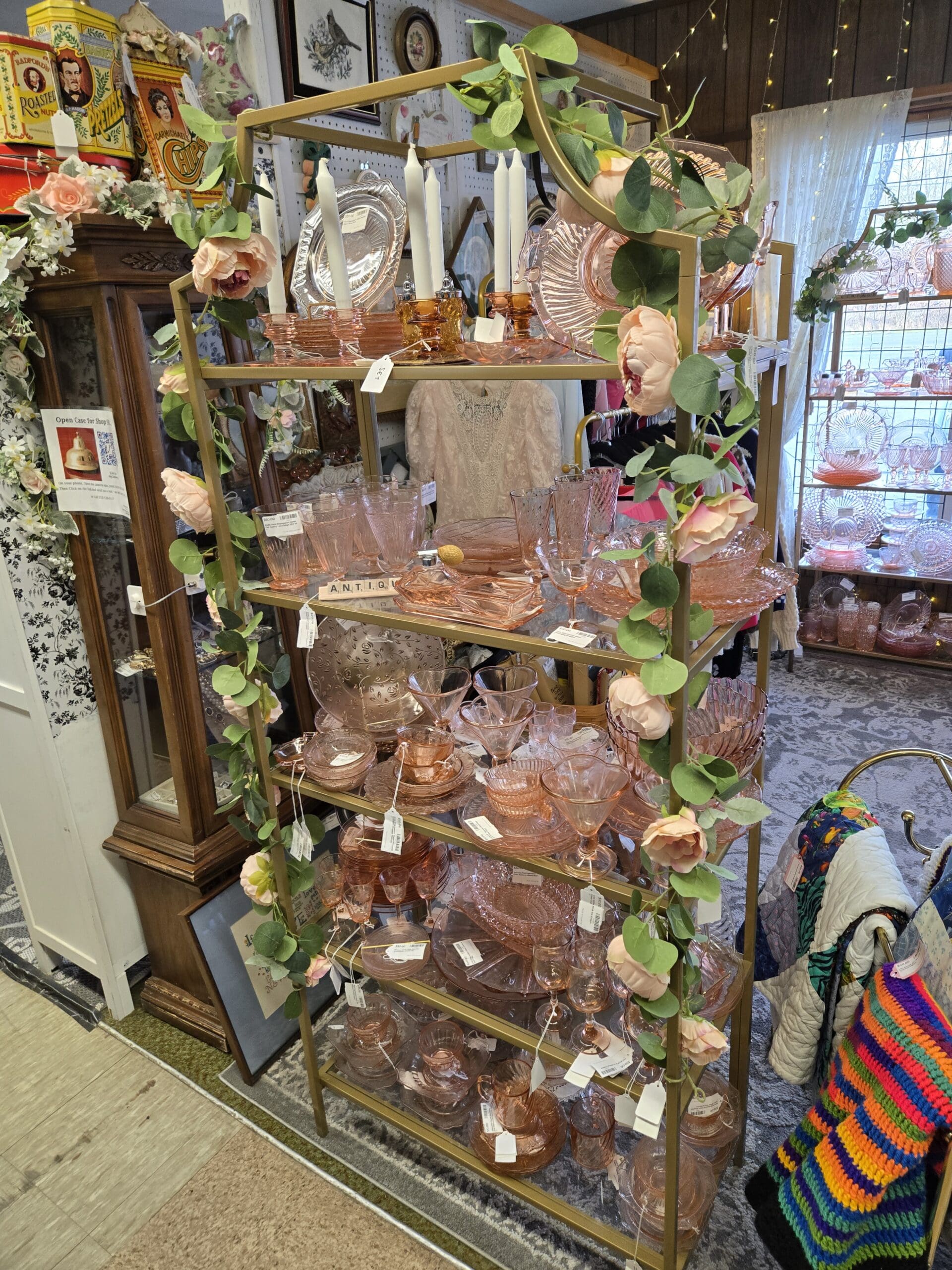 Pink Depression Glass, Vintage Fashion & Romantic Treasures - Shop 90 Pink Depression Glass, Vintage Fashion & Romantic Treasures - Shop 90