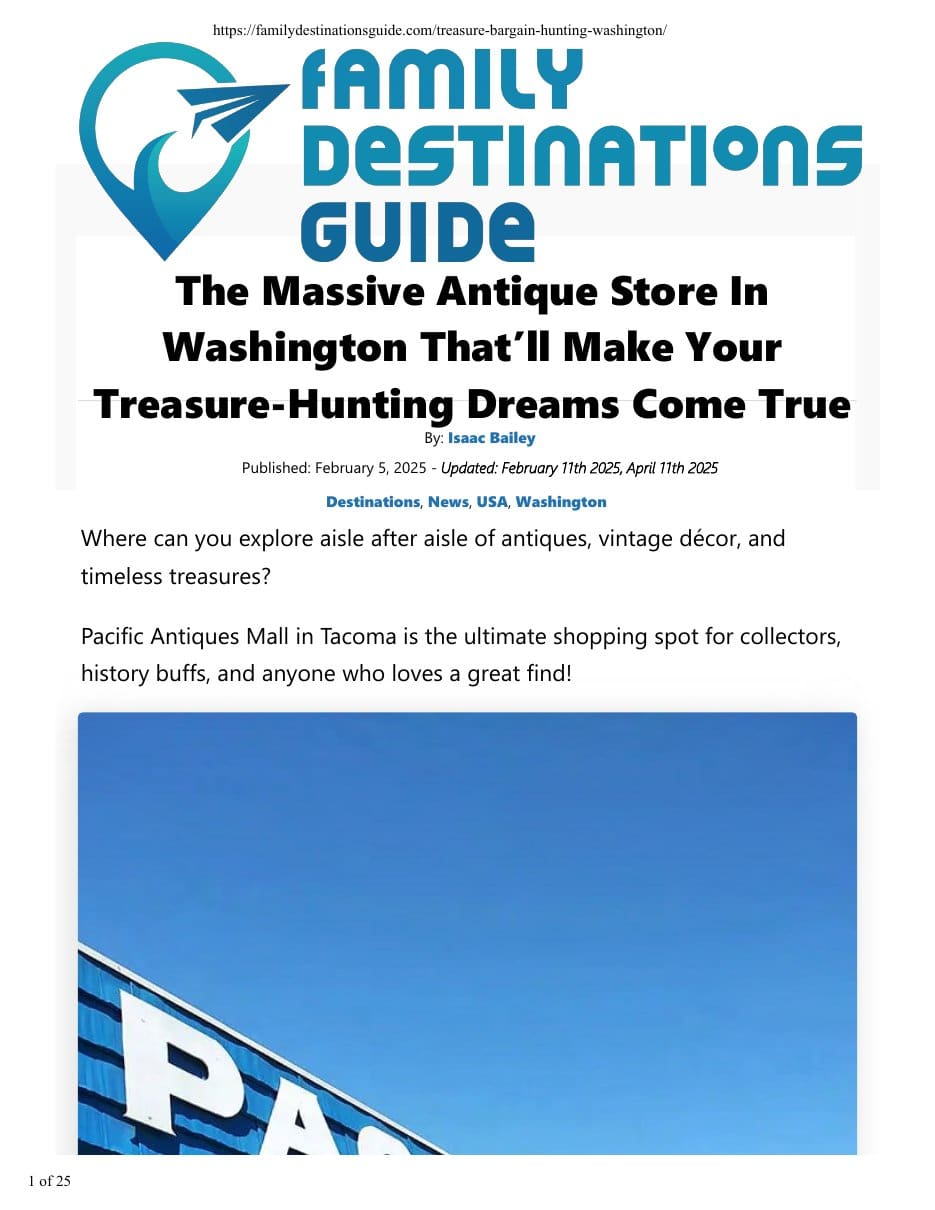 Article page 1 - The Massive Antique Store In Washington That Will Make Your Treasure-Hunting Dreams Come True